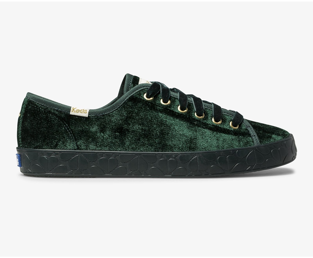 Zapatillas Keds Mujer Verde - Kate Spade New York Kickstart Logo Foxing - 709-AGNMBH